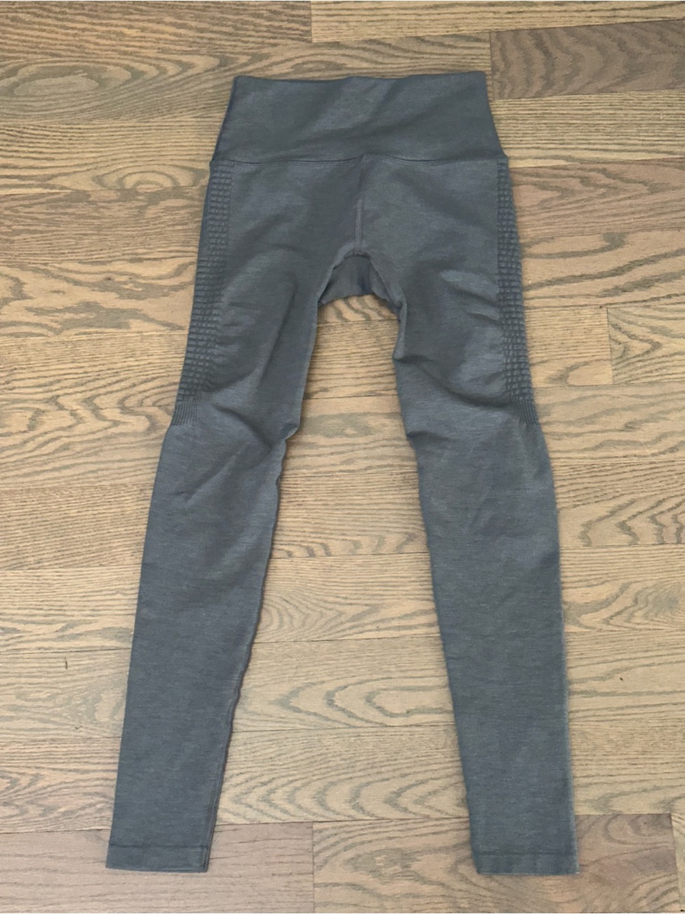 Alphalete Kids High-Waist Charcoal Gray Ribbed Leggings